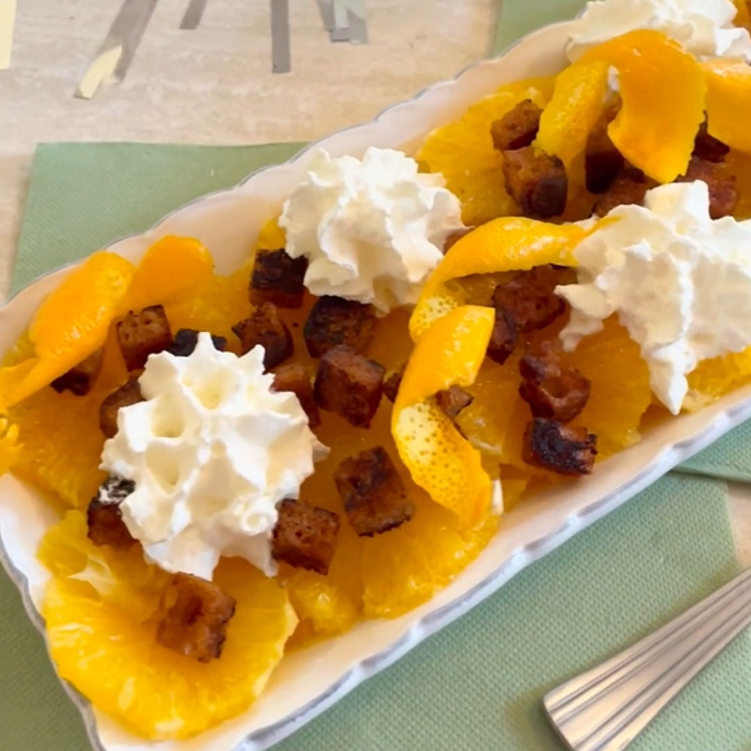 Salade d’oranges & sa chantilly réglisse-orange