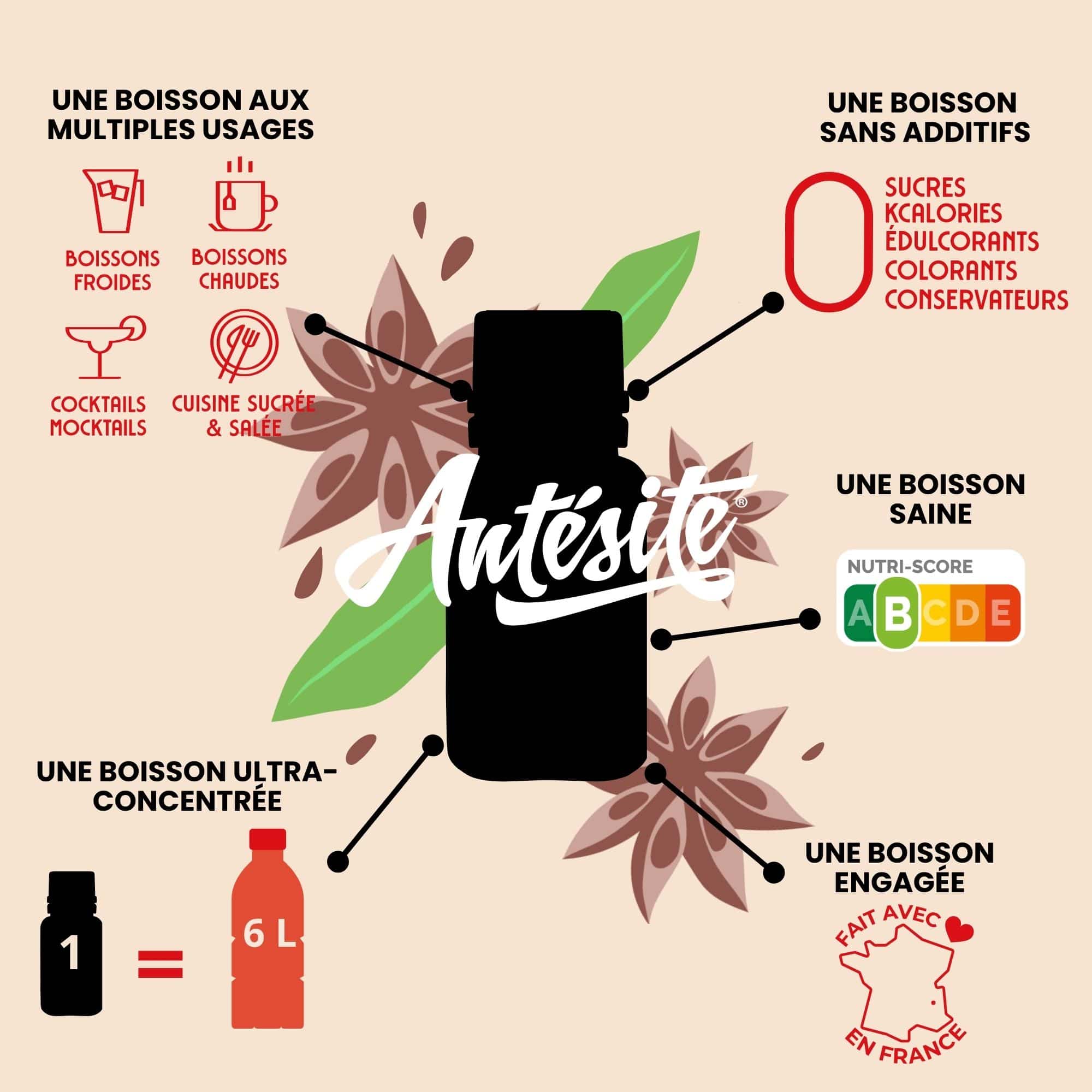 Antésite Ultra-concentrés Réglisse anis mini format