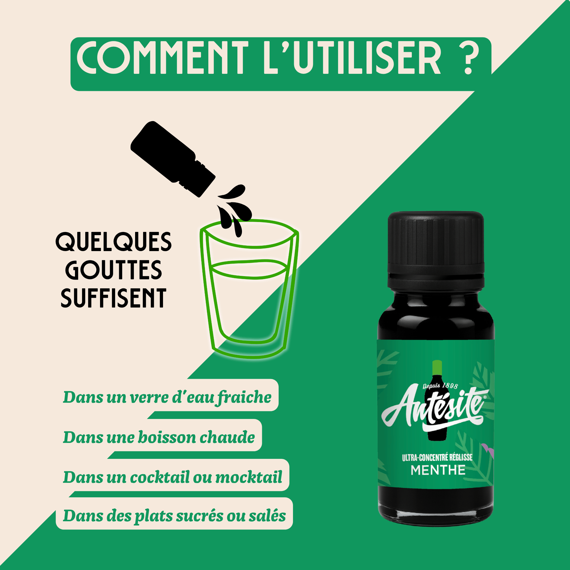 Antésite Ultra-concentrés Réglisse menthe mini format