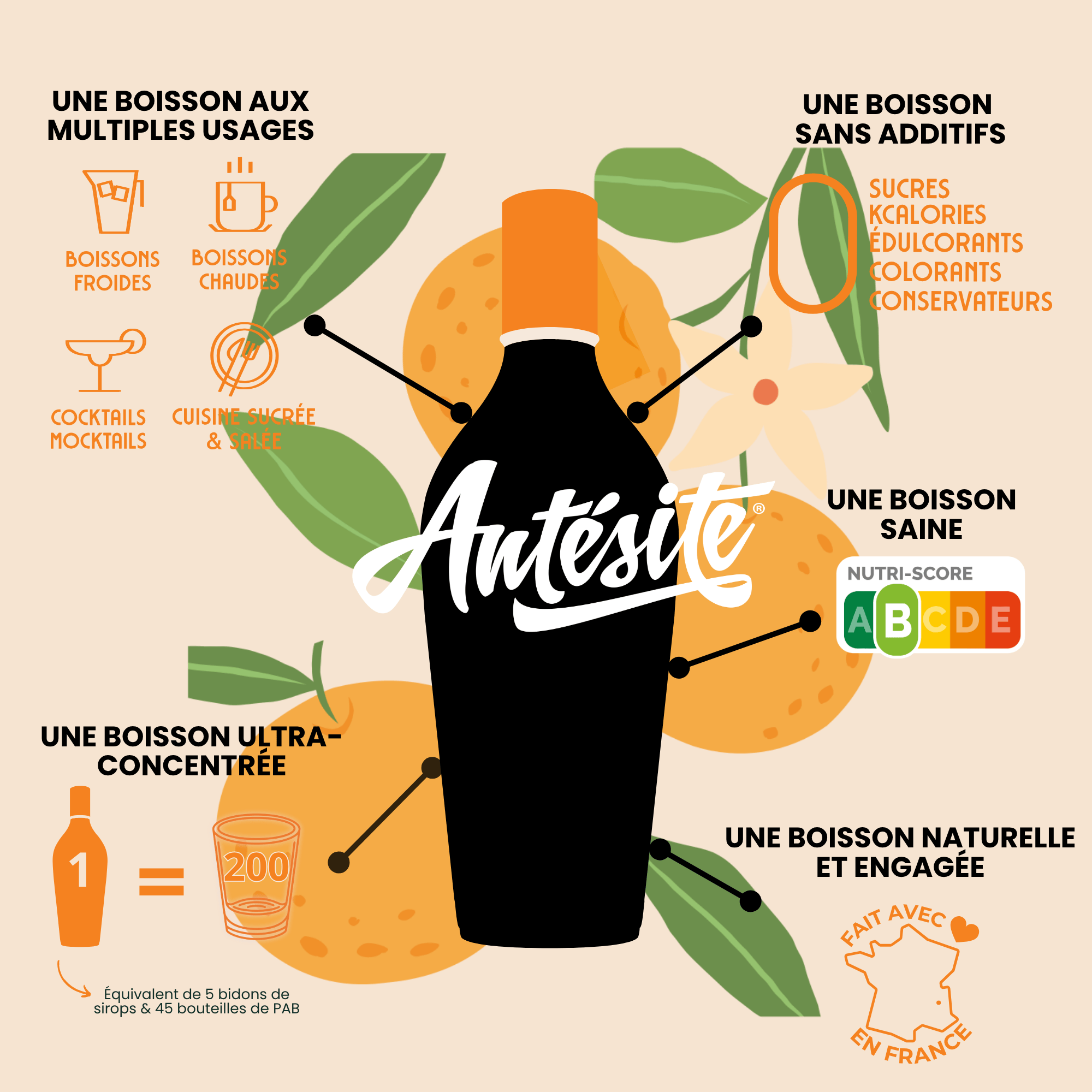 Antésite Ultra-concentrés Réglisse Orange du Mexique